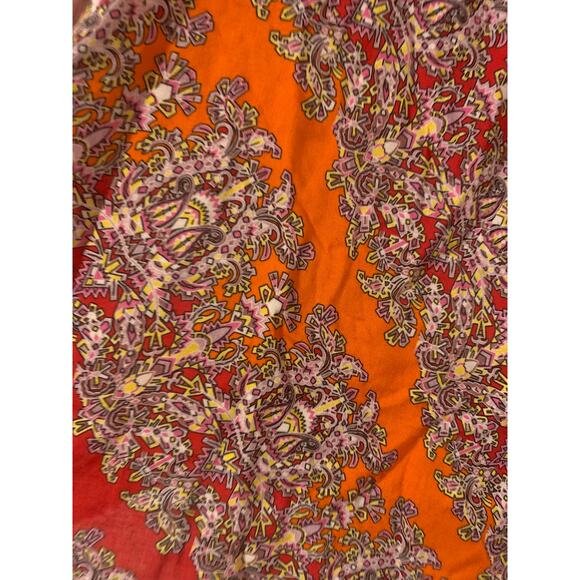 Sundance Boho  Paisley Tassel Sleeveless Orange Rose/Red Size Small Womens Top - Picture 4 of 8